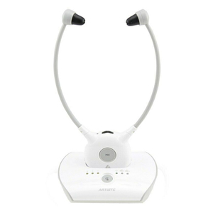 Casque sans fil pour Tlviseur - ARTISTE APH100 - Systme de casque dcoute TV  Assistance auditive 2.4GHz pour personnes ges